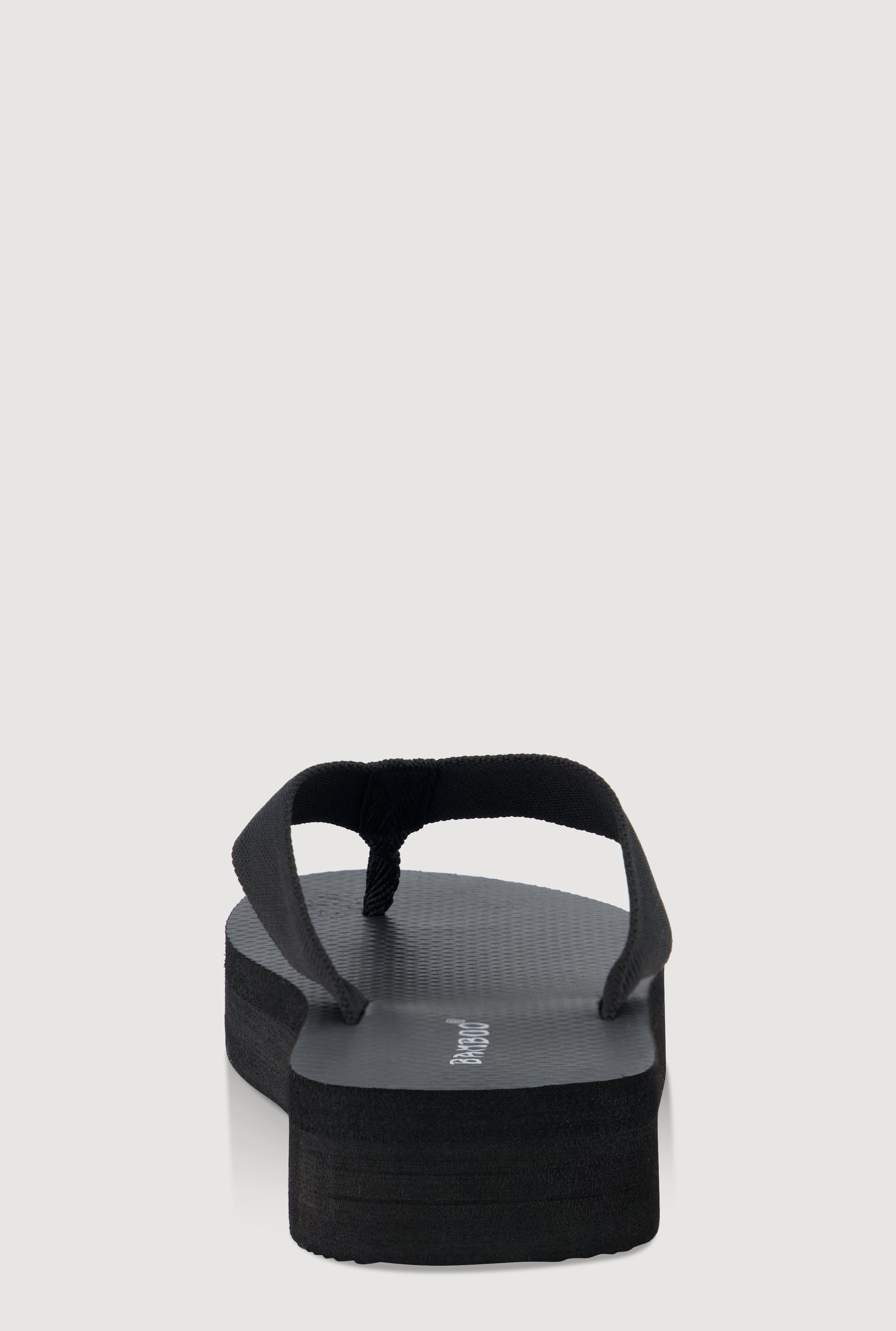 Open Toe Low Platform Flip Flops