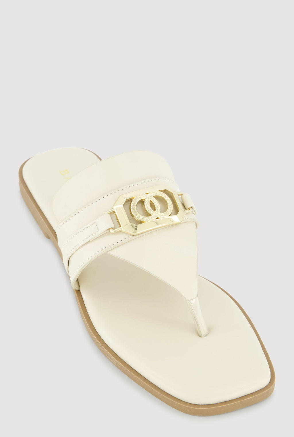 Metallic Pendant Thong Sandals