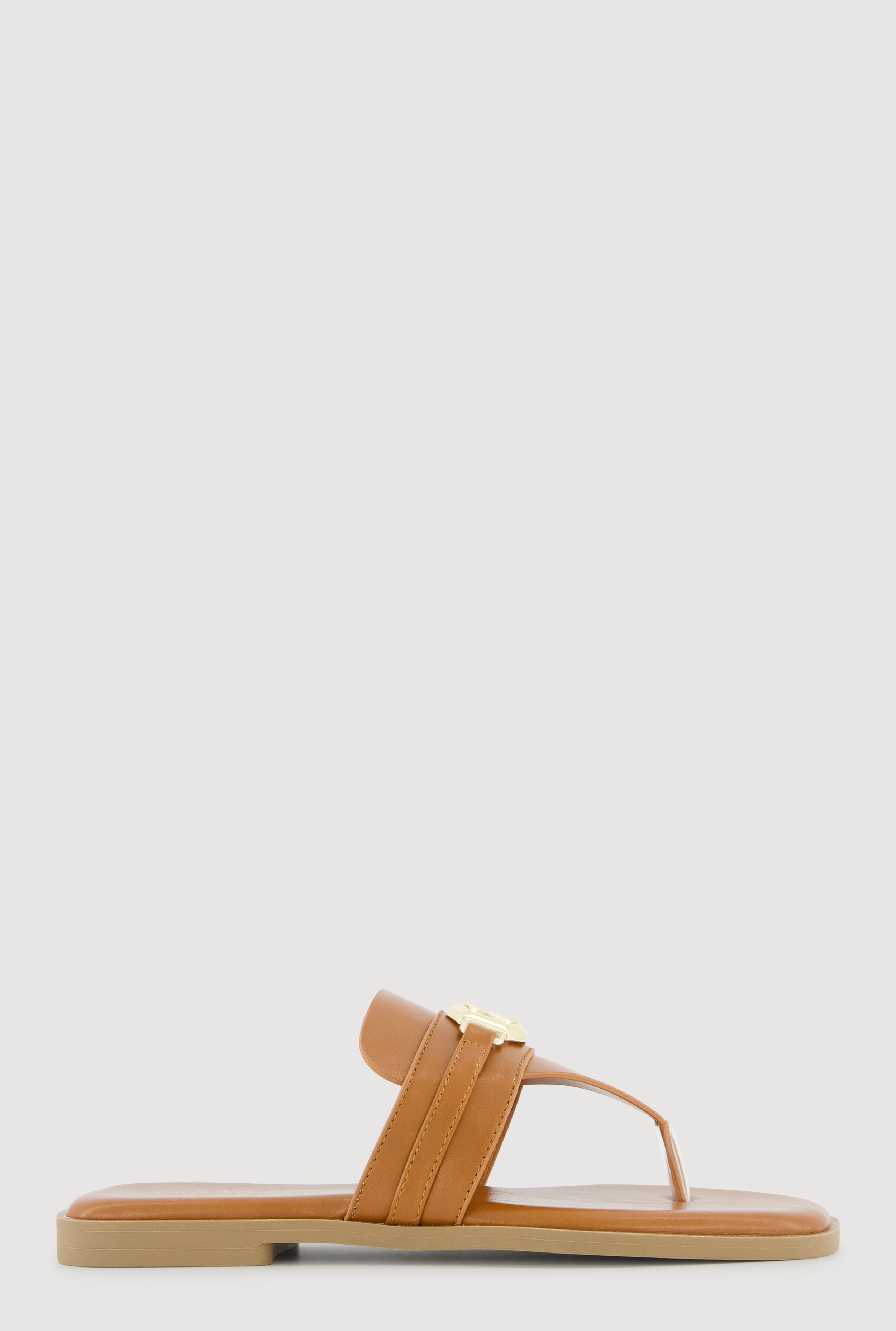 Metallic Pendant Thong Sandals