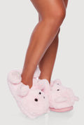 Faux Fur Teddy Bear Slippers